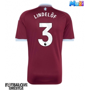 Aston Villa Victor Lindelof #3 Domácí Dres 2026-27 Krátký Rukáv